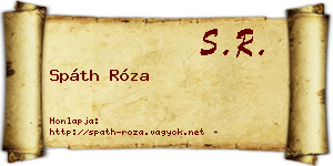 Spáth Róza névjegykártya